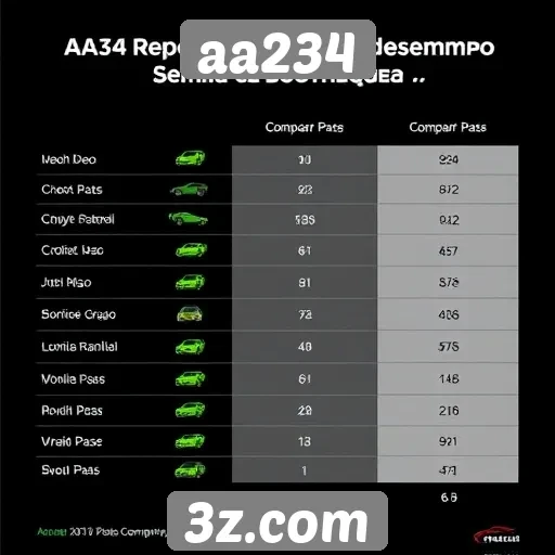Desempenho de aa234 em comparação com concorrentes
